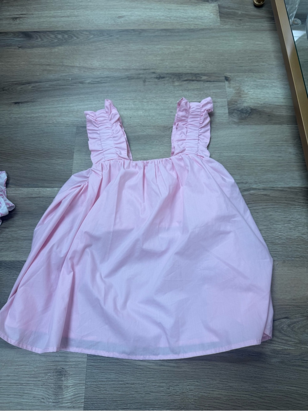 Girls' Light Pink Ruffle Strap Tank Top - Picture 2 of 3